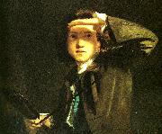 Sir Joshua Reynolds self-portrait shading the eyes Spain oil painting artist